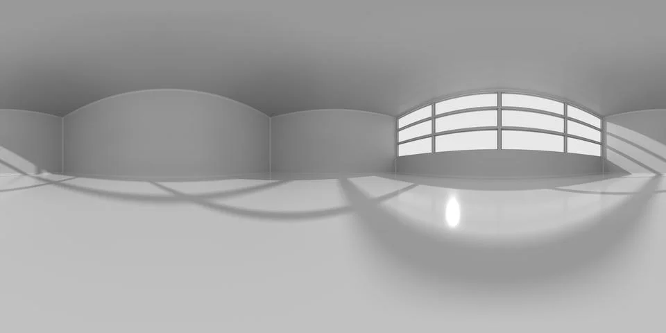 VR 360 studio panorama with reflections. Animation 3D hdri 库存插图