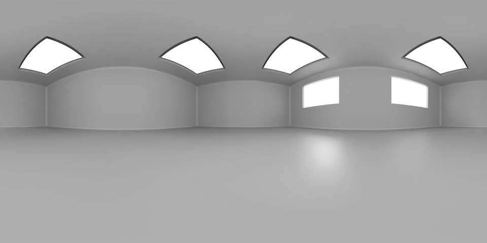 VR 360 studio panorama with reflections. Animation 3D hdri Stock-Illustration