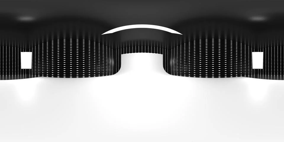 VR 360 studio panorama with reflections. Animation 3D hdri 库存插图