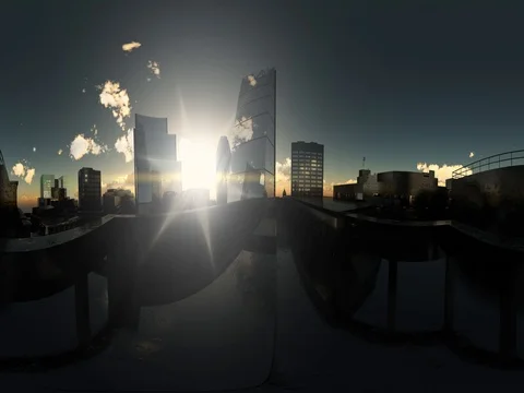 Vr 360. timelapse sunset above London city in virtual reality 360 degree video Video stock 74127856