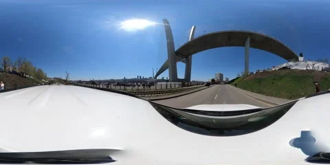 VR 360. Traffic along the Ship embankment. Vladivostok 库存影片 220703947