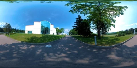 Vr 360 video recreation spa hotel complex, nature Stock Footage 89876176