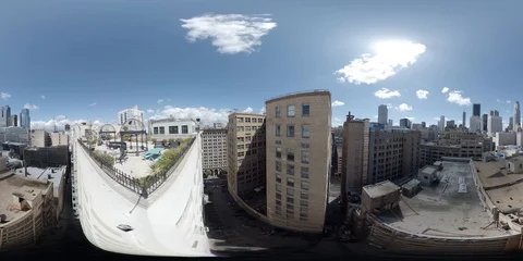 VR 360° view of downtown Los Angeles sk... | Stock Video | Pond5