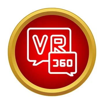 Vr 360 virtual reality video game red button Stockillustratie