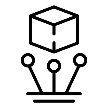 Vr 3d sensor icon outline vector. Digital platform Stock Illustration