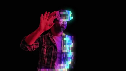 Vr and ar metaverse Vídeo Stock 217573156