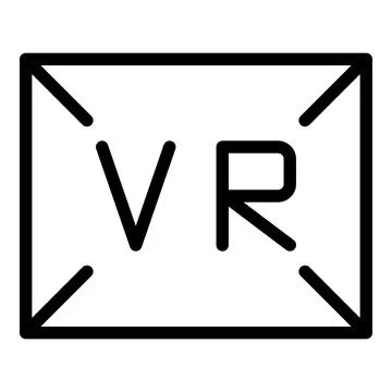 Vr angle icon, outline style Stock Illustration