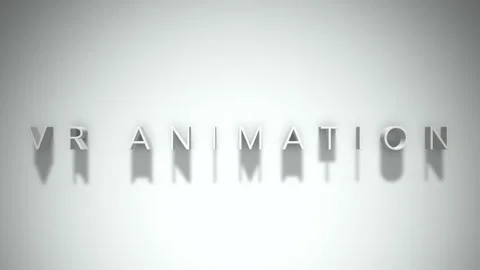 Vr animation 3D title animation white text on a white background Stock-Footage 299374122