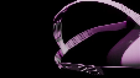 Vr animation in stylized look with many small dots pattern. Small balls styl Stock Footage 280945342