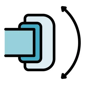 Vr camera angle icon vector flat Stock Illustration