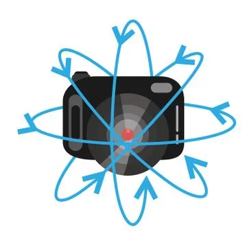 Vr camera digital video function Stock Illustration