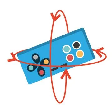 Vr controller game 3d 360 degree Stock Illustration
