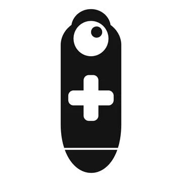 Vr controller with plus sign showing virtual reality gaming experience Stock Illustration