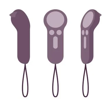 VR controller set in black Stock Illustration