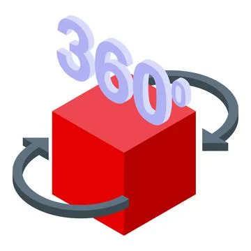 Vr cube icon isometric vector. Virtual reality 스톡 일러스트
