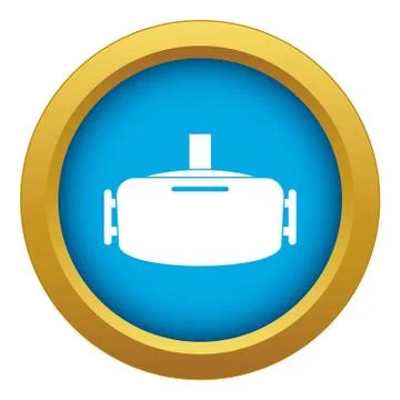 Vr device icon blue vector isolated Stock Illustration