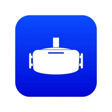 Vr device icon digital blue Stockillustratie