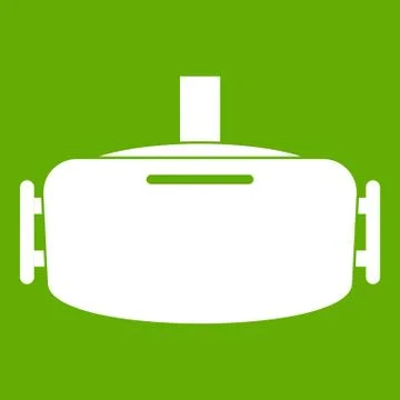 Vr device icon green Stock Illustration