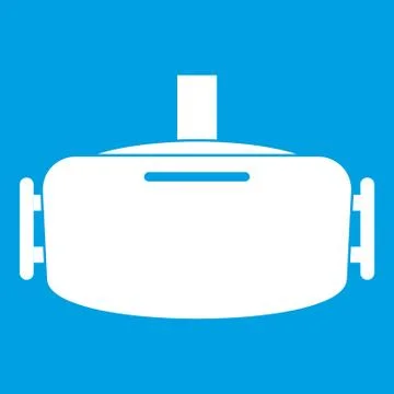 Vr device icon white イラスト素材