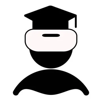 VR EDU ICON AVATAR Stock Illustration