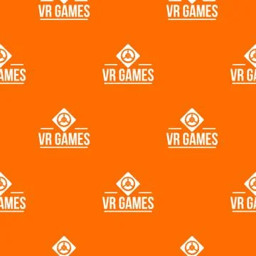 Vr game pattern vector orange イラスト素材