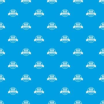 Vr gamer pattern seamless blue イラスト素材