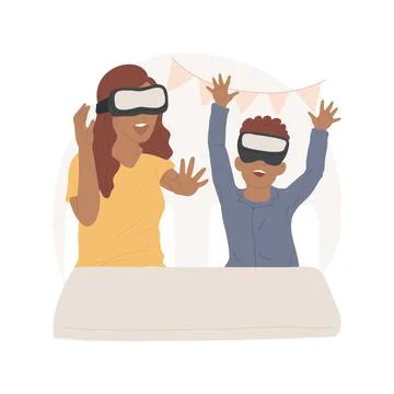 VR games isolated cartoon vector illustration. Stock Illustration
