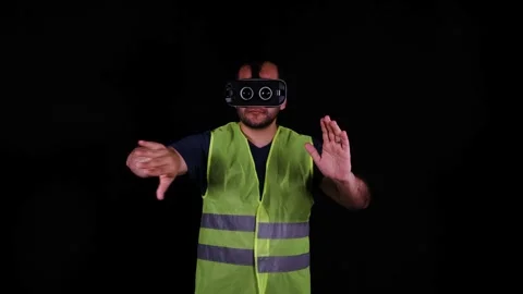 VR glasses and work Stock Footage 257698460