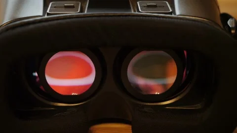 VR glasses are on the table Video stock 143898659