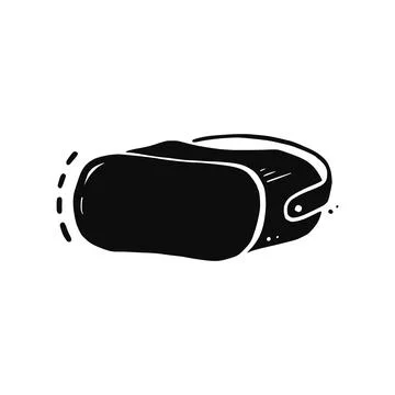 Vr glasses hand drawn doodle element. Sketch line style Stock Illustration