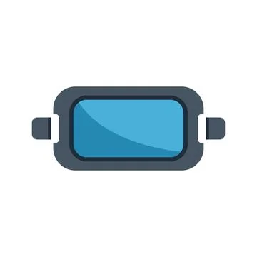 Vr glasses headset simulating virtual reality experience Stock Illustration