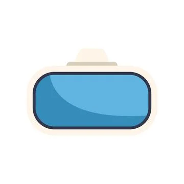 Vr glasses headset simulating virtual reality experience Stock Illustration