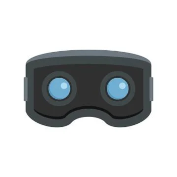 Vr glasses icon, flat style Stock Illustration