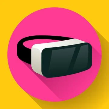 VR Glasses icon or virtual reality helmet icon vector. flat virtual reality Stock Illustration