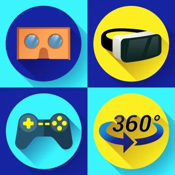 VR Glasses icon or virtual reality helmet icon vector. flat virtual reality Stock-Illustration