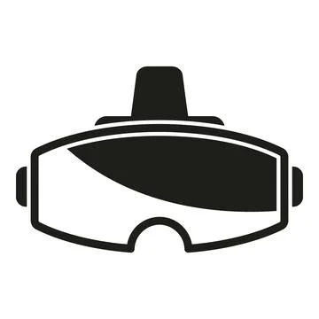 Vr glasses icon simple vector. Headset 3d Stock Illustration