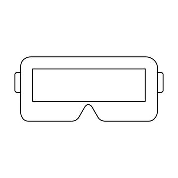 VR glasses line icon. Virtual reality technology. Stock Illustration