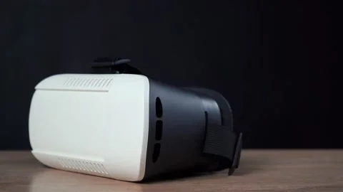 Vr glasses lying on the table Video stock 149097650