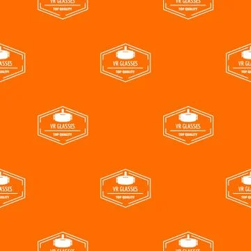 Vr glasses pattern vector orange 库存插图