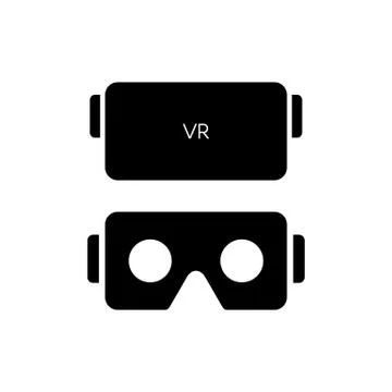 VR glasses for smartphone vector illustration. Virtual reality gear box for s Stock Illustration