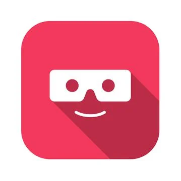 VR glasses for smartphone vector illustration. Virtual reality gear box for s Stockillustratie