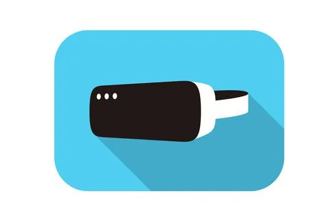 VR glasses for smartphone vector illustration. Virtual reality gear box for s Stockillustratie