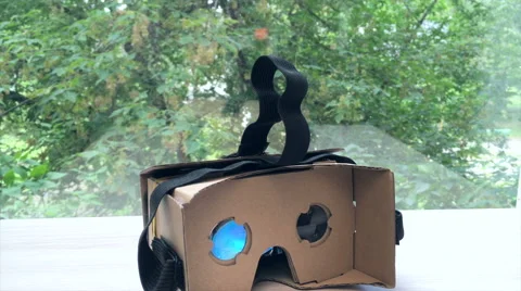 VR glasses on the table 4K Stock Footage 67551277