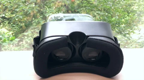 VR glasses on the table 4K Stock Footage 67581448