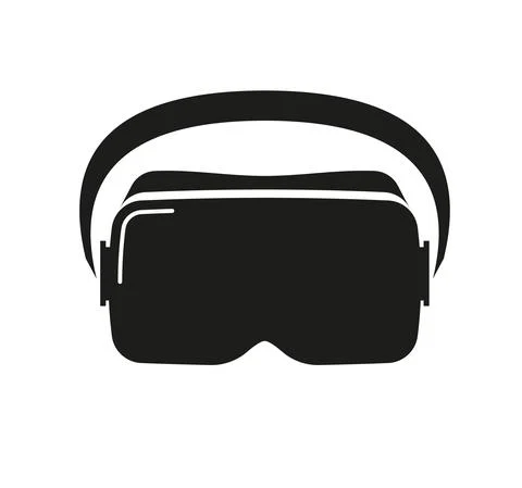 VR glasses vector virtual reality headset icon. Virtual reality helmet isolat Stock Illustration