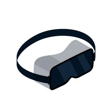 VR glasses vector virtual reality headset icon. Virtual reality helmet isolat Stock Illustration