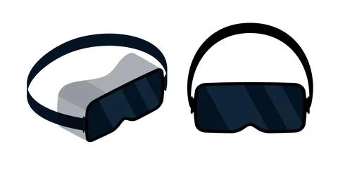 VR glasses vector virtual reality headset icon. Virtual reality helmet isolat Stock Illustration
