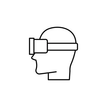 Vr glasses virtual reality, human icon. Element of artificial intelligence icon Stock Illustration