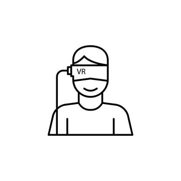 Vr glasses virtual reality icon. Element of artificial intelligence icon for 스톡 일러스트
