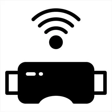 Vr glyph icon vector illustration isolated on white background Stock Illustration